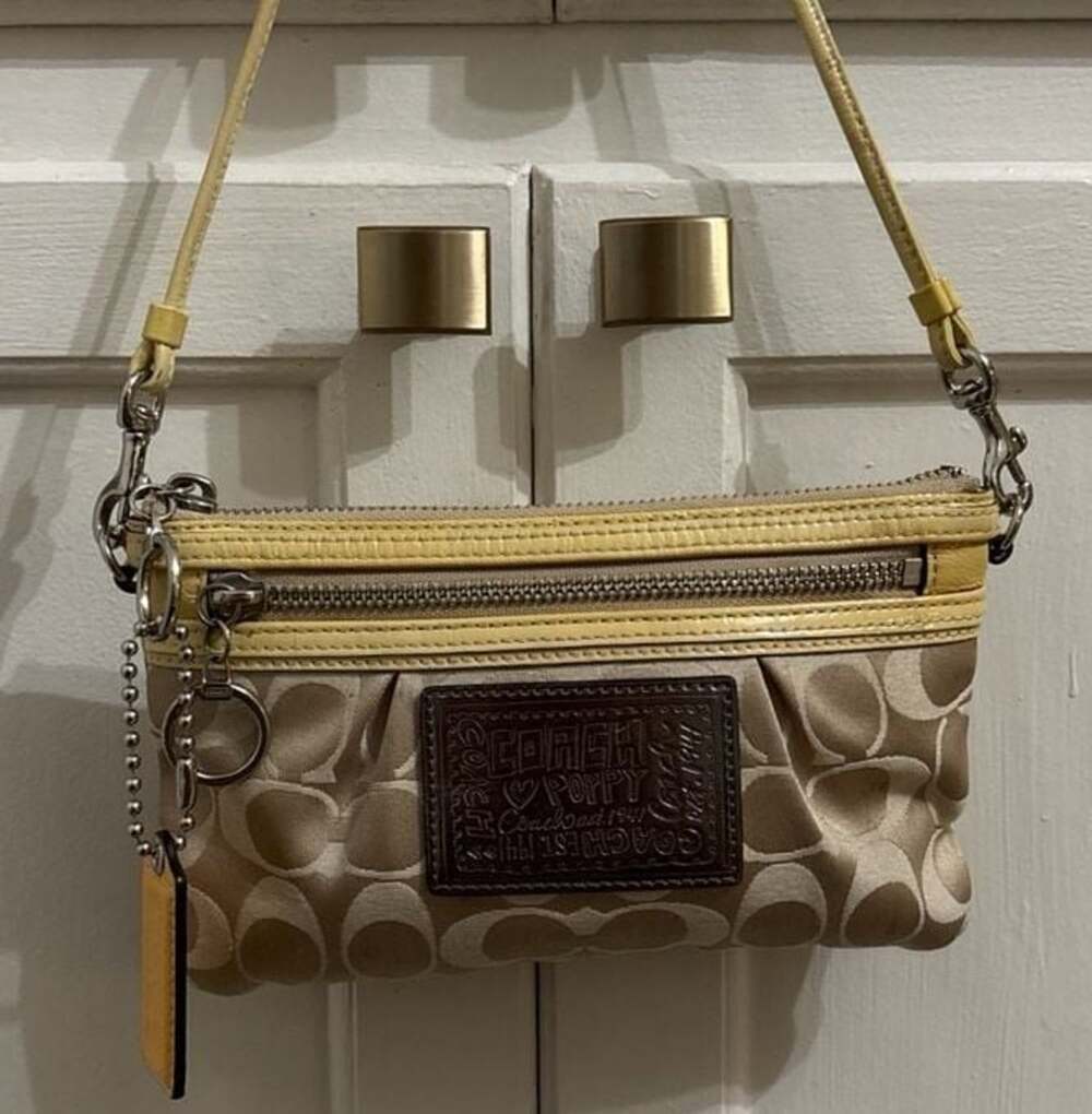 Coach Poppy Signature C Sateen Pocket Swingpack‎ Crossbody Bag